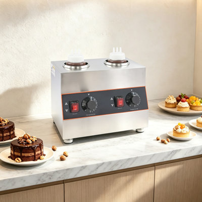 Electric Chocolate Sauce Warmer With Squeeze Bottles