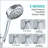 5 Mode Adjustable Settings Handheld Shower Head with Hose High Pressure Shower Heads-124802021