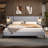Upholstered Bed With Integrated Lights And Shelves-1493948604