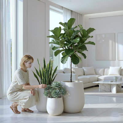 Pot à fleurs conique 1 pièce Signature Genthner pour intérieur et extérieur 