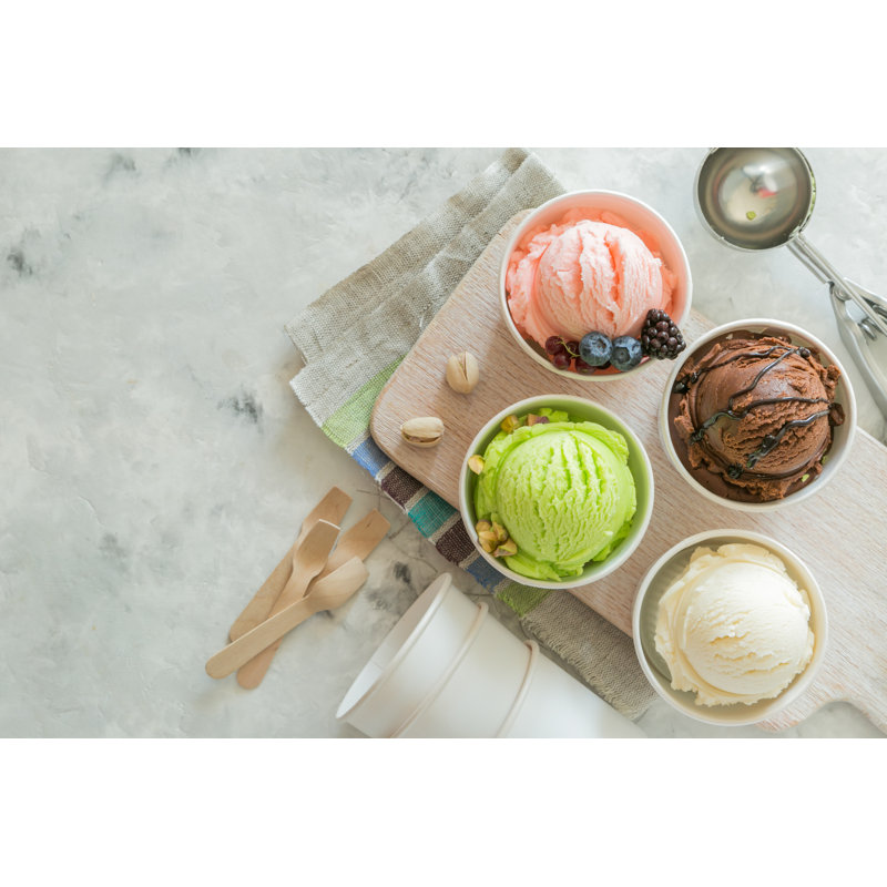 Ice Cream Scoops by A_namenko - Wrapped Canvas Print, 30cm H x 46cm W