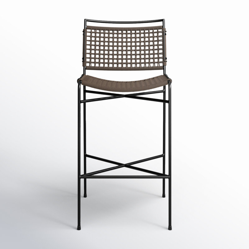 Wharton Outdoor Bar Stool, 31.38" H, Earth Rope