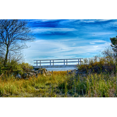 Bridge Over Salt Water Marsh by Ashley_Minkus - Wrapped Canvas Print