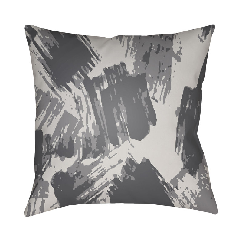 Textures Indoor/Outdoor Throw Pillow Cover, 18" H x 18" W x 4" D, Navy/Pale Blue/Denim