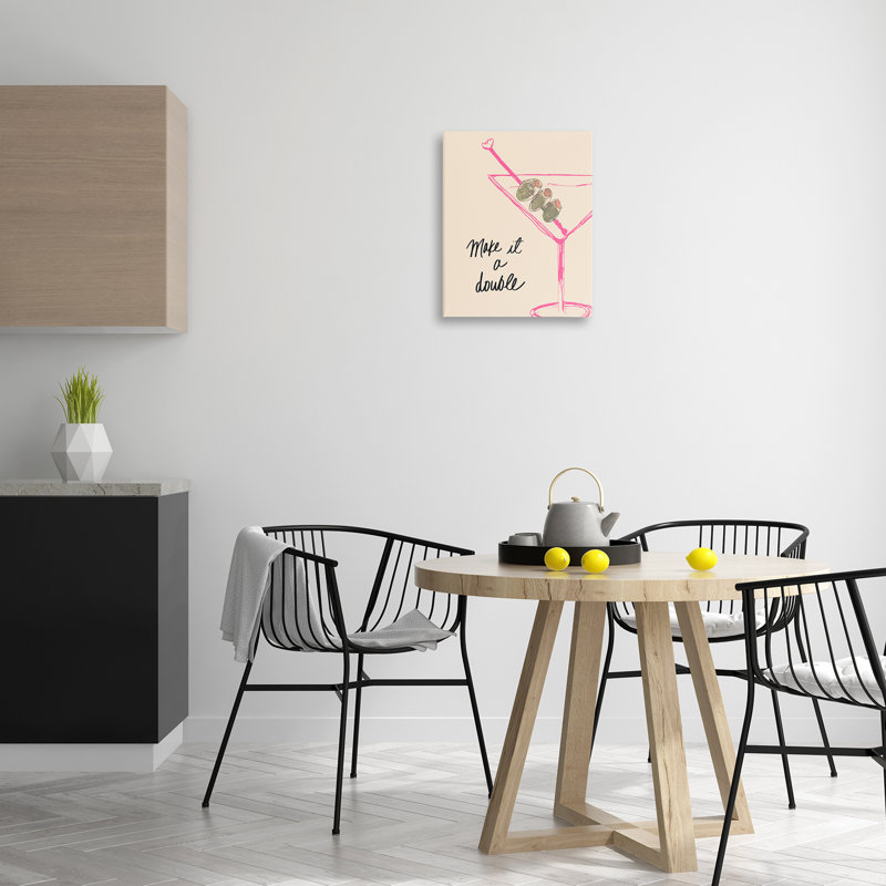 Art mural Make It Double Martini par Kate Quattro, H 20 po x l 16 po