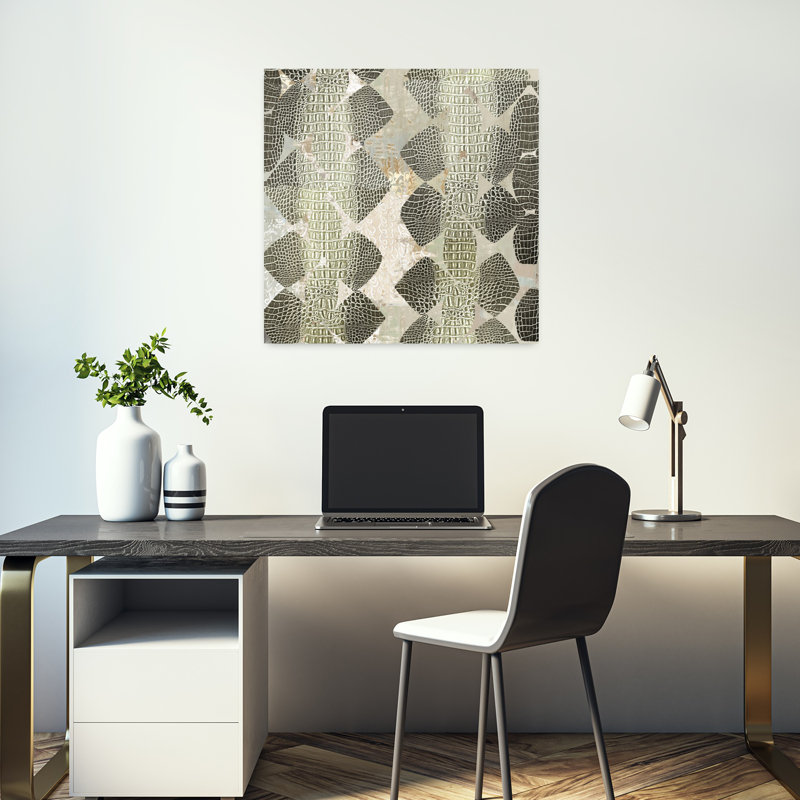 Python Abstract Contemporary Geometric Art, 18" H x 18" W