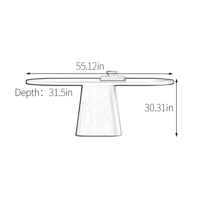 Table de style Stehouse, H 30,31 po x L 55,12 po x l 31,5 po