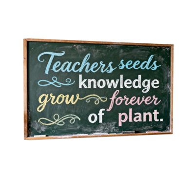 Text & Numbers Teachers Seeds Knowledge Grow Forever Of Plant