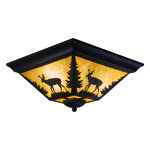Homar Burnished Bronze 3 - Bulb Outdoor Flush Mount