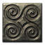 3" x 3" Metal Pinwheel Decorative Tile Insert-71050254