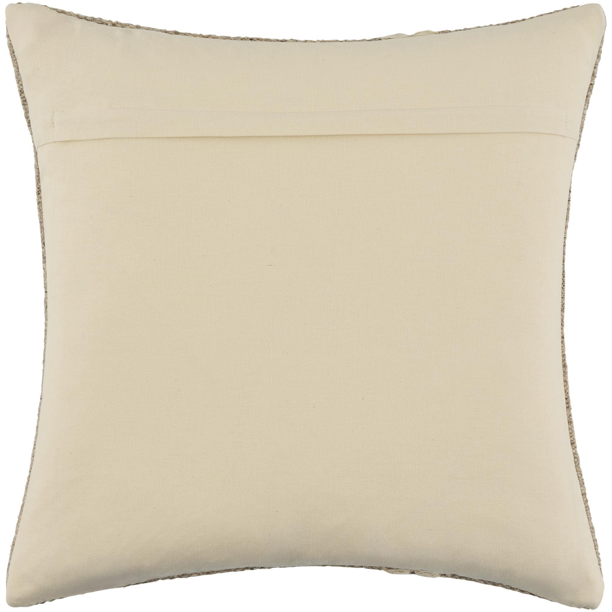 Jundah Accent Pillow, Duck Down, Square 18", Beige