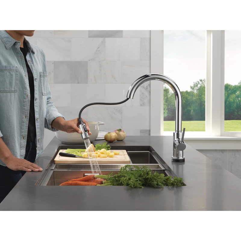 Trinsic Touch2O Kitchen Sink Faucet with Touchless Technology, Chrome