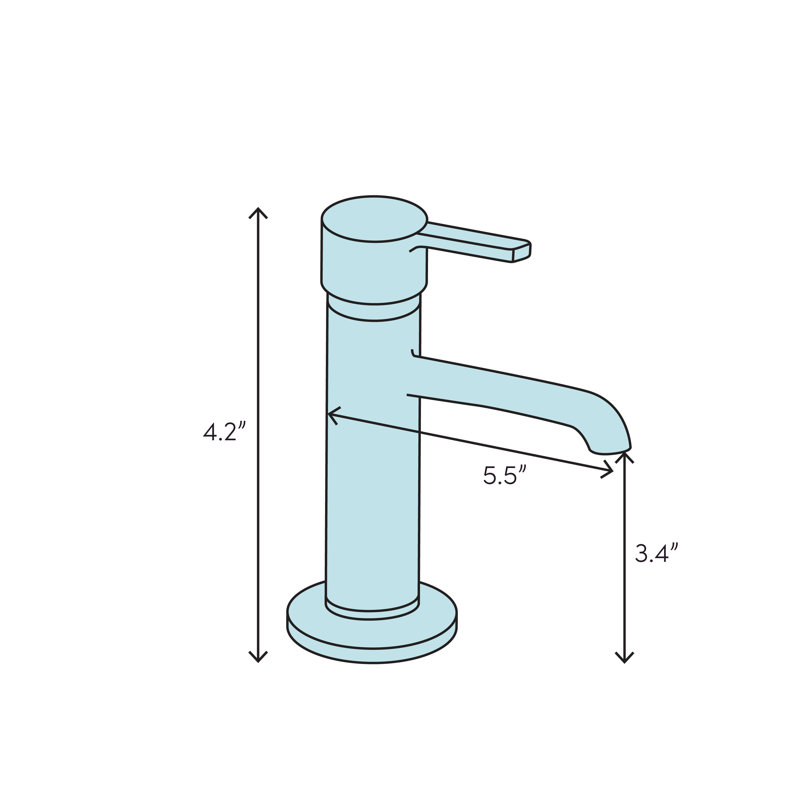 Euroeco Single Hole Bathroom Faucet