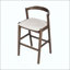 Tabouret de bar d'intérieur en bois d'hévéa, fini et revêtement, ensemble de 2-1506464235