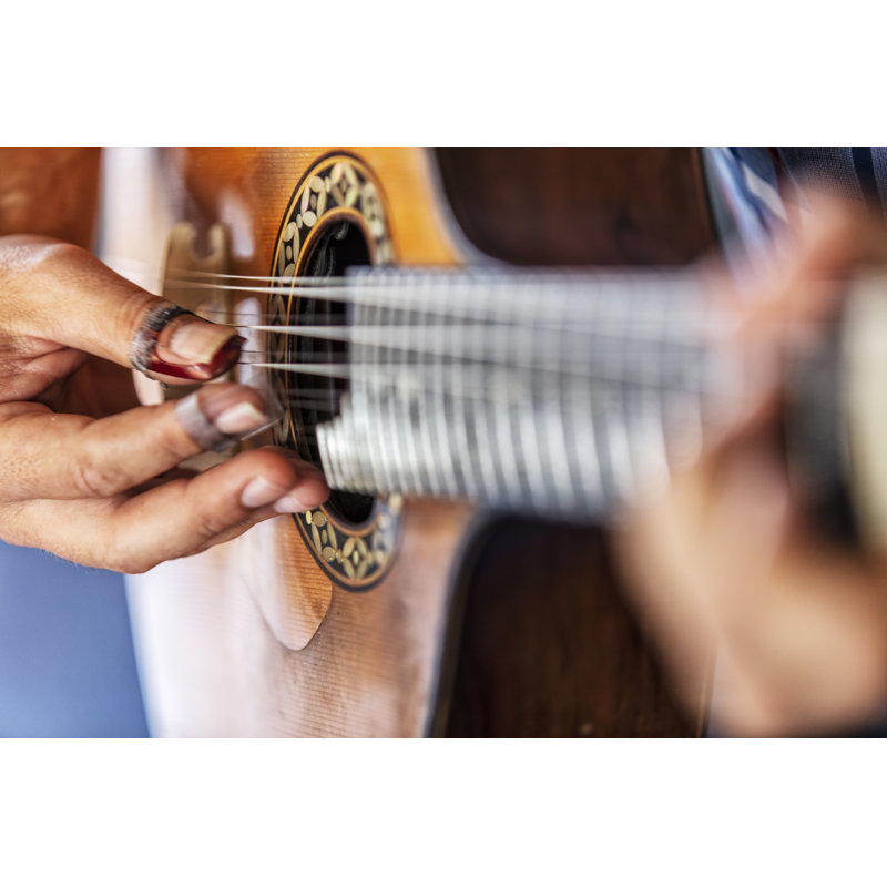 Musician Playing Classical Guitar by SilvaPinto1985 - Wrapped Canvas Print, 30cm H x 46cm W x 3.8cm D