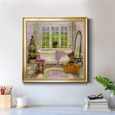 Sunny Day Bath II - Single Picture Frame Print on Canvas