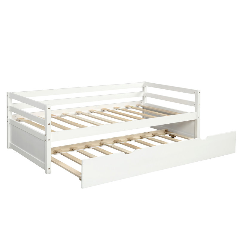 Daybed With Trundle Frame, White