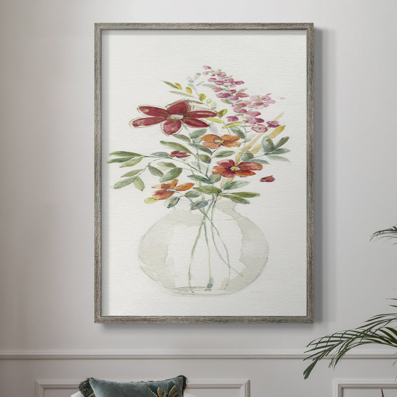 Provence Bouquet II, reproduction encadrée - bois massif 47880, H 11 po x l 9 po