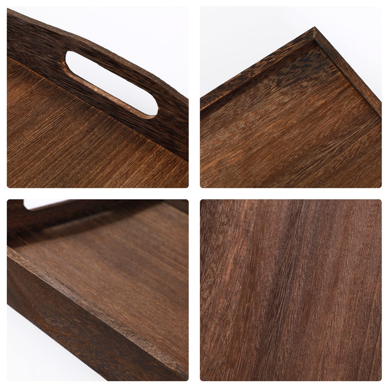 Solid Wood Tray, Brown