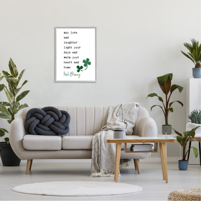" Heart & Home Touching Irish Blessing Clover Motif " by Mollie B.