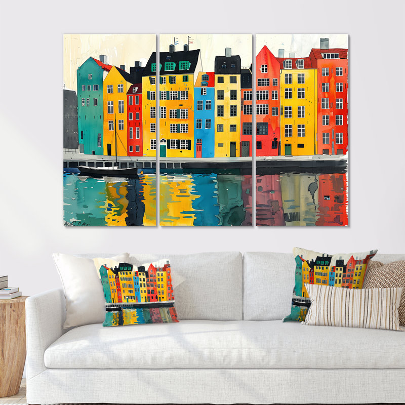 Ensemble de salon Breaux - Copenhagen Wall Art, Métal métal, H 32 po x l 16 po x P 1 po