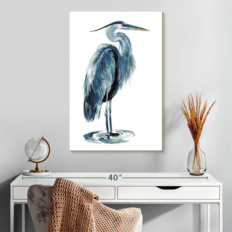 Héron bleu Brampt I, H 30 po x l 20 po