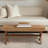 Seadrift Brown Hand-woven Water Hyacinth Accent Bench
