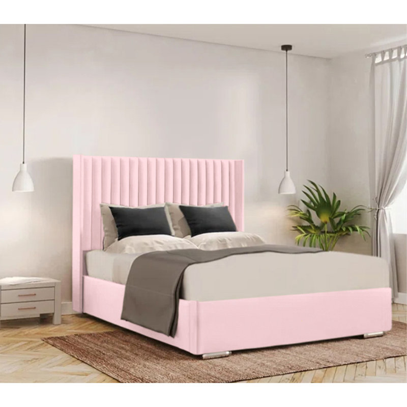 Chanteria Upholstered Bed, Single (3'), Pink