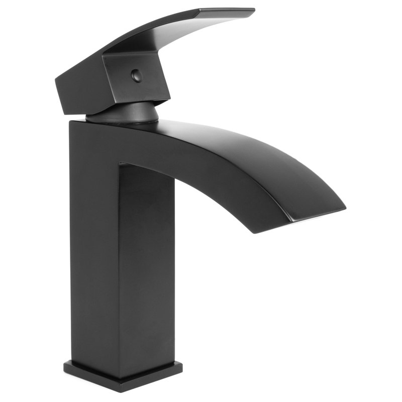 Marella Single-Hole Bathroom Faucet, Matte Black
