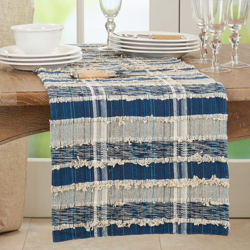 Striped 100% Cotton Table Runner