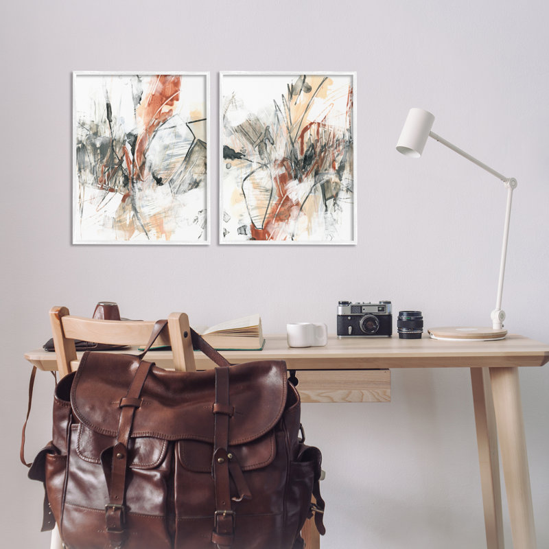  Chaotic Scribbles Abstracts 2 PC, estampe numérique par June Erica Vess, H 20 po x l 16 po