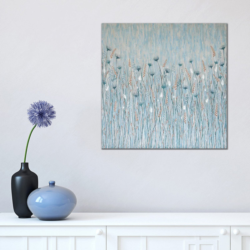 Coastal Wild Flowers by Lisa Frances Judd - Painting on Canvas, Wrapped Canvas, 45.72cm H x 45.72cm W x 3.81cm D