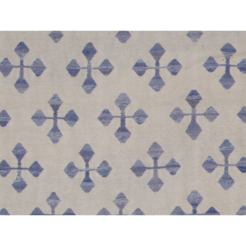 Geometric Area Rug in Blue/Beige