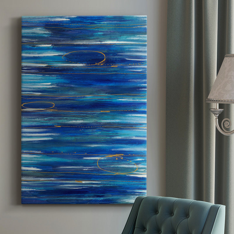 Monde aquatique sur toile, H 12 po x l 8 po x P 1 po