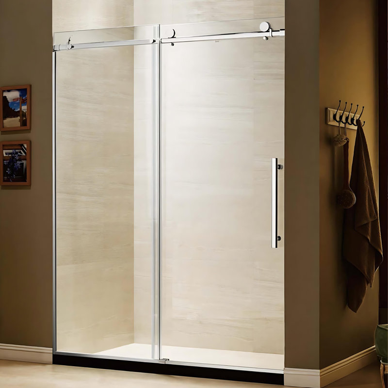 Porte de douche coulissante sans cadre H 79 po