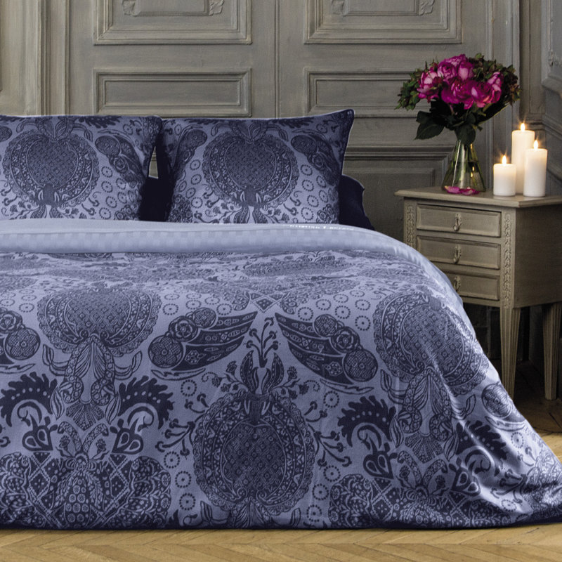 CXL By Christian Lacroix Damask Duvet Cover Set with Pillowcases, Blue, Kingsize - 2 Pillowcases (63 x 63 cm)