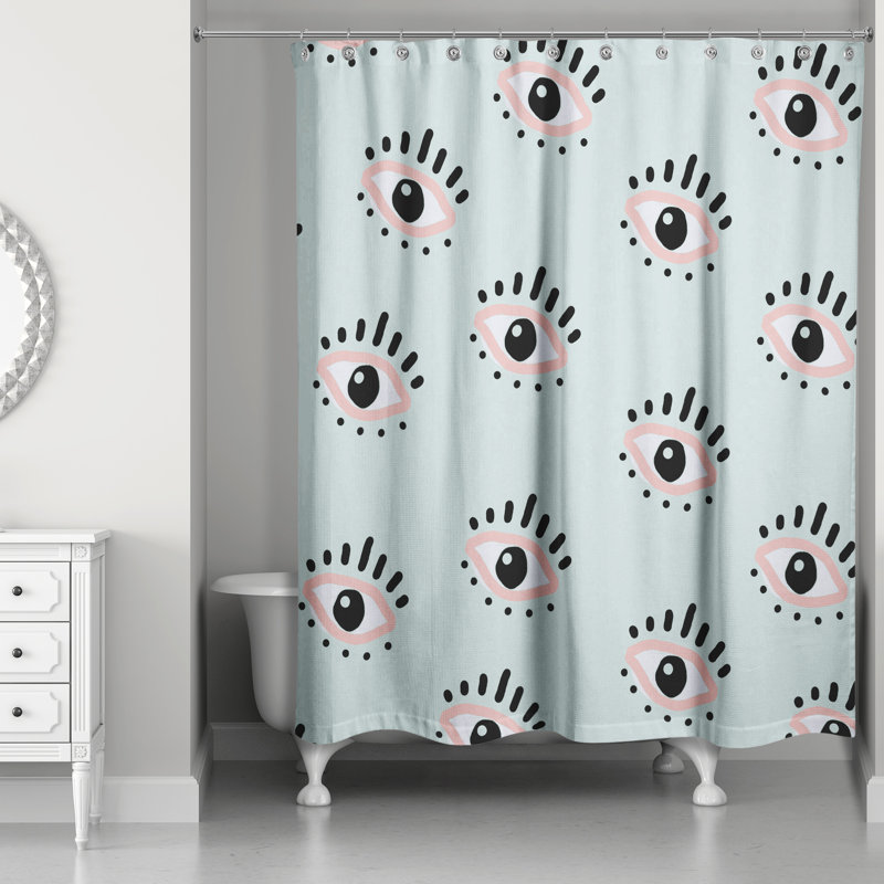 Rideau de douche Roos, Bleu clair
