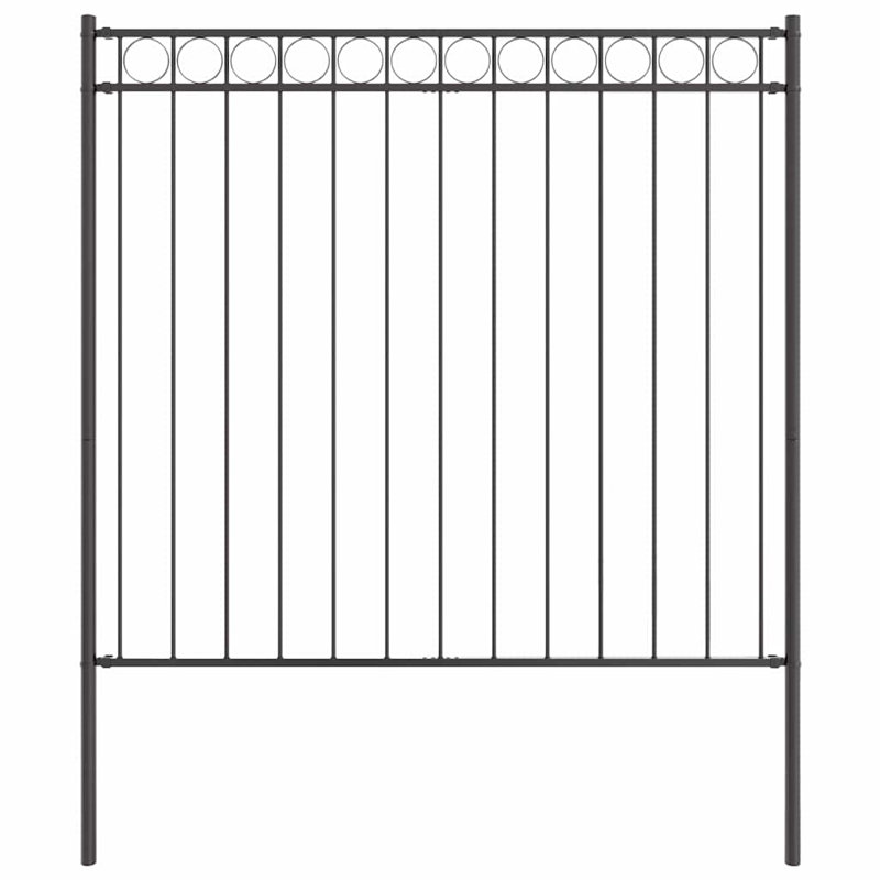 Élément de clôture vidaXL gris 66,93 x 78,74 po, 4,92 pi x 5,58 pi