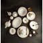 Assiette plate en porcelaine tendre 10,5 po Gem Cut Gold
