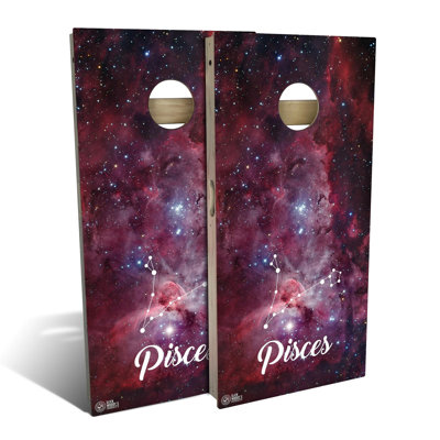 Pisces Cornhole Board Set | Includes (2) Boards, (8) Bags & Optional Accessories