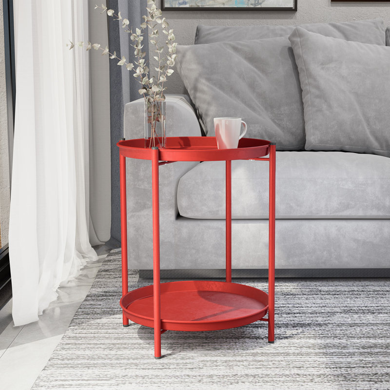 Table d'appoint Caira, Rouge