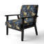 Fauteuil bohémien rembourré en velours Mystical