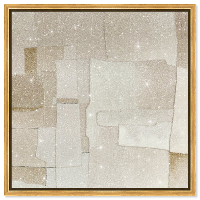 Vanilla Canvas Abstract Print by Oliver Gal, Black Frame, 12 x 12