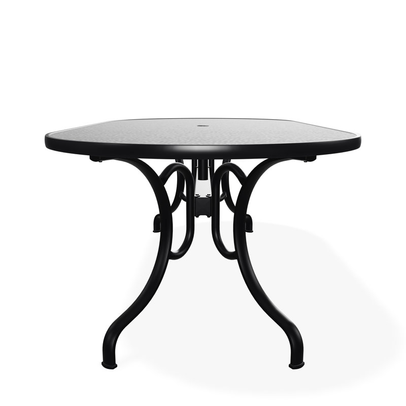 Outdoor Oval Dining Table, Black