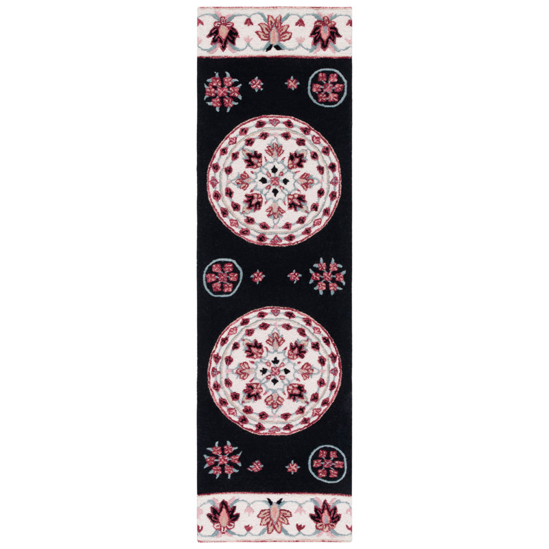 Dajsha Hand Tufted Wool Floral Rug, Runner 2'3" x 8'