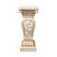 Piédestal sculpté de style européen | Colonne en résine résistante aux intempéries avec reliefs floraux pour le jardin ou le salon