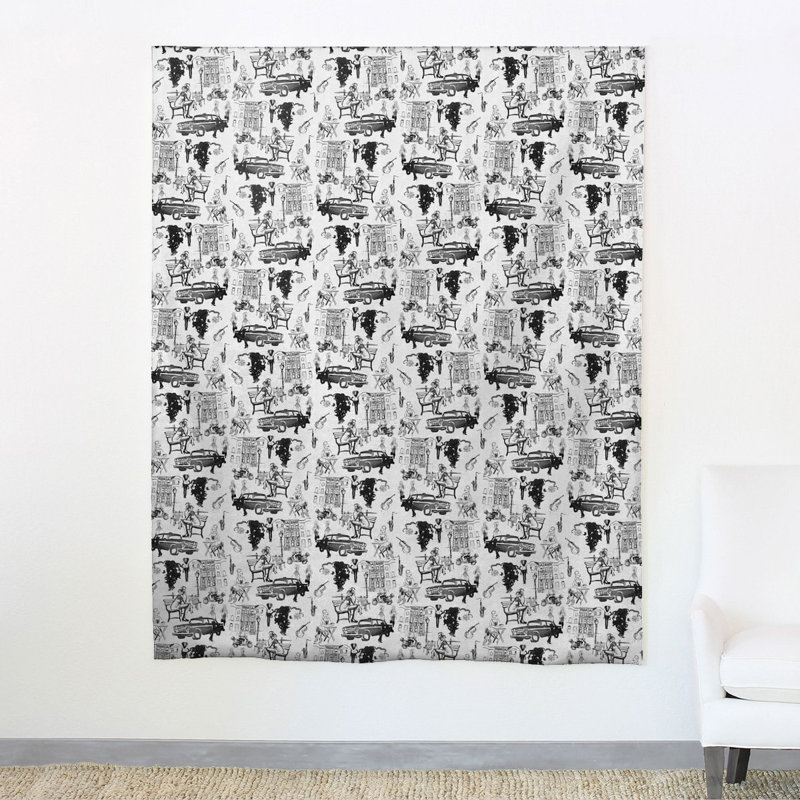 Hustle Linen Blend Fabric, Black/White