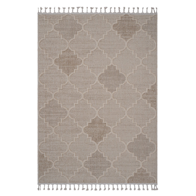Tapis intérieur / extérieur crème 8X10, Rectangle 7 pi 9 po x 10 pi