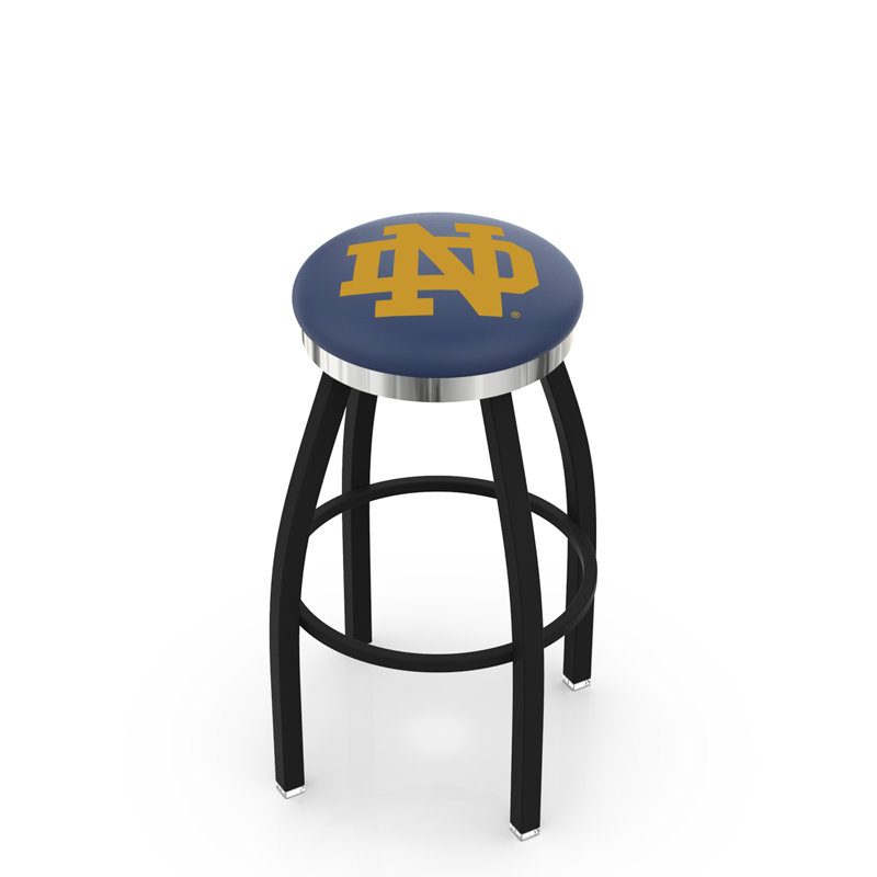 NCAA 30" Swivel Bar Stool, Chrome, Notre Dame