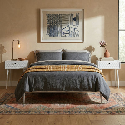 Set of 2 Saturn 1-Drawer Bedside Cabinets